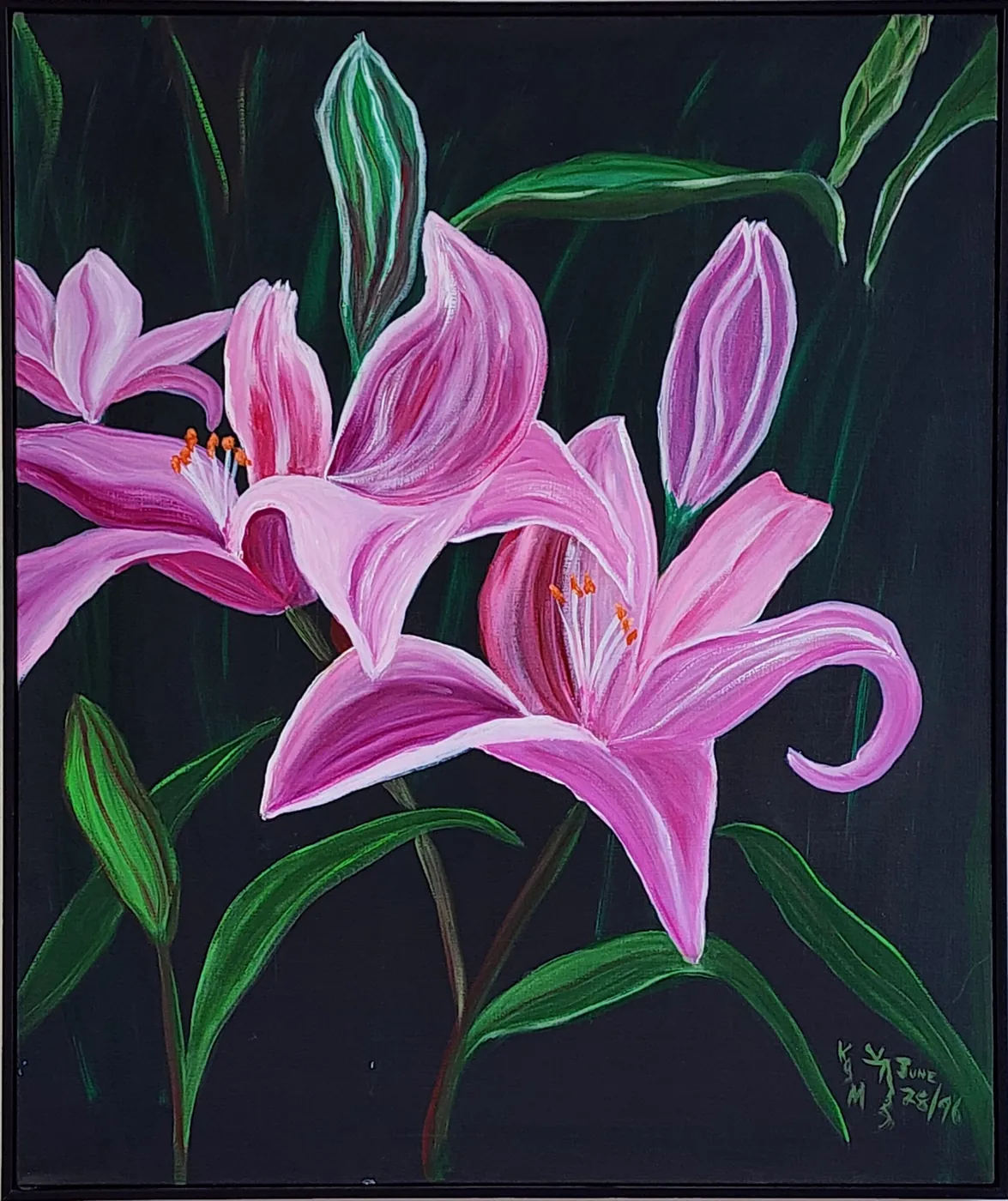 Pink Lilies by Dr. Kenneth G. Mills