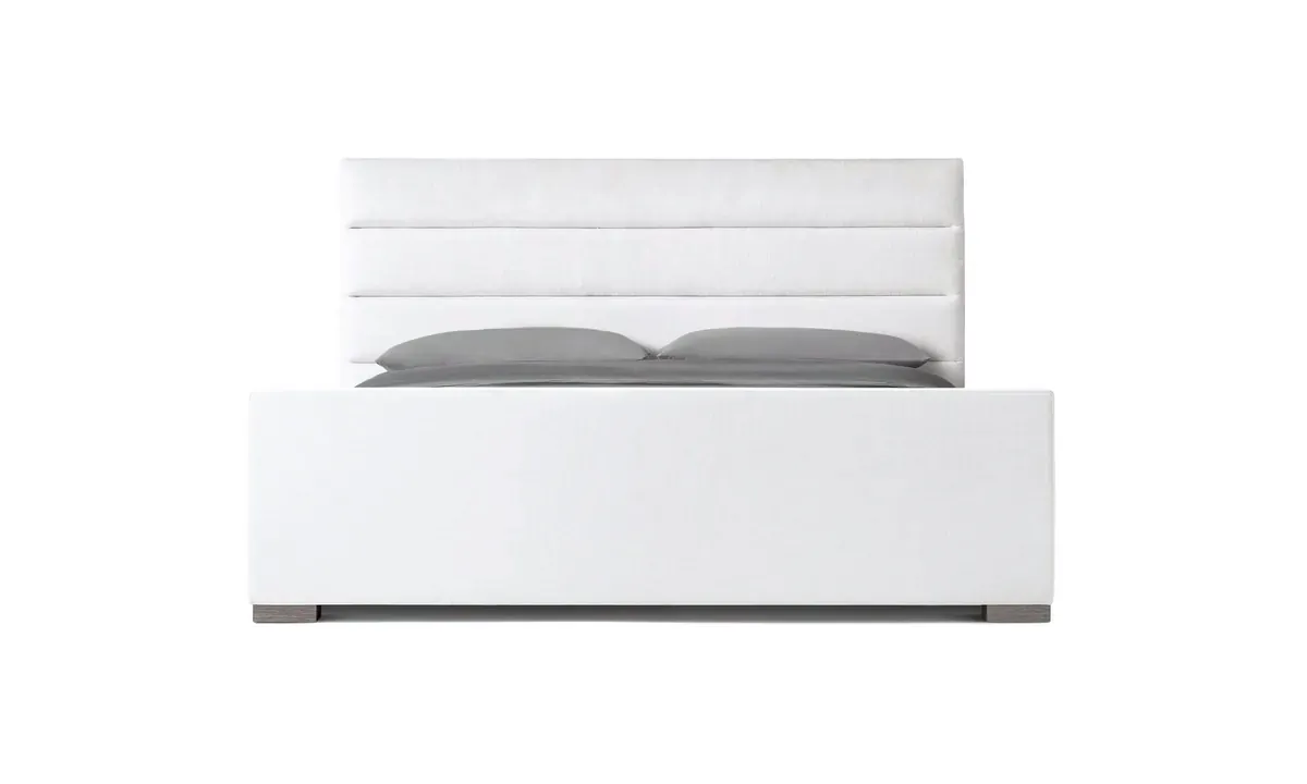 Modena Horizontal Channel Platform Bed with Footboard bed