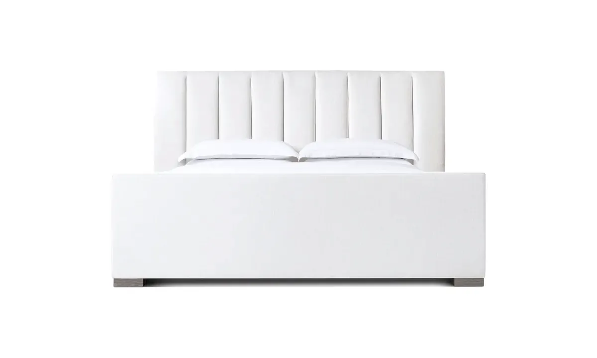Modena Vertical Channel Panel Platform Bed with Footboard bed